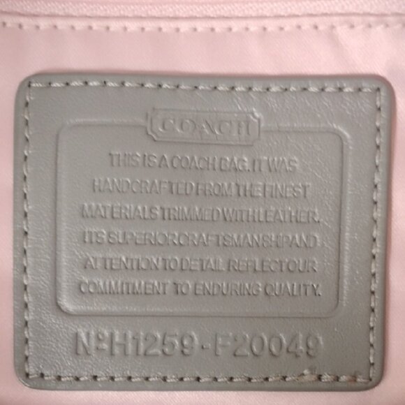 COACH Ashley Dotted Op Art Olive Green Gray Convertible Satchel Bag Shoulder Bag - Picture 2 of 12